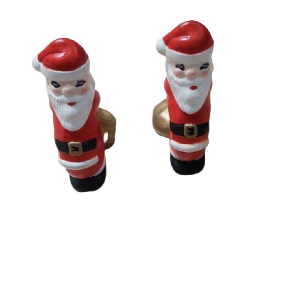 Handmade/Handpainted Standing Santa Napkin Rings